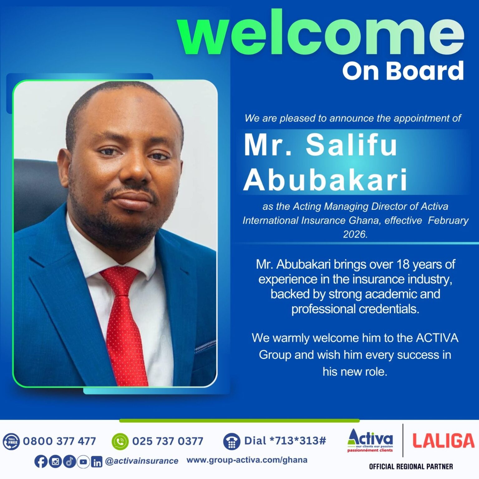 Solifu Salifu Abubakari Appointed Acting Managing Director Of Activa ...