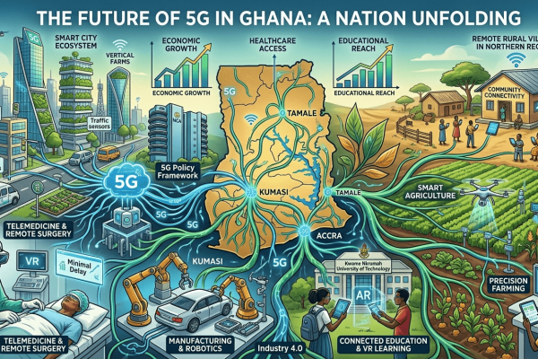 The Future of 5G in Ghana — The $1.1bn Investment, the 40,000-Device Gap, and the Race to 70% Coverage by March 2027